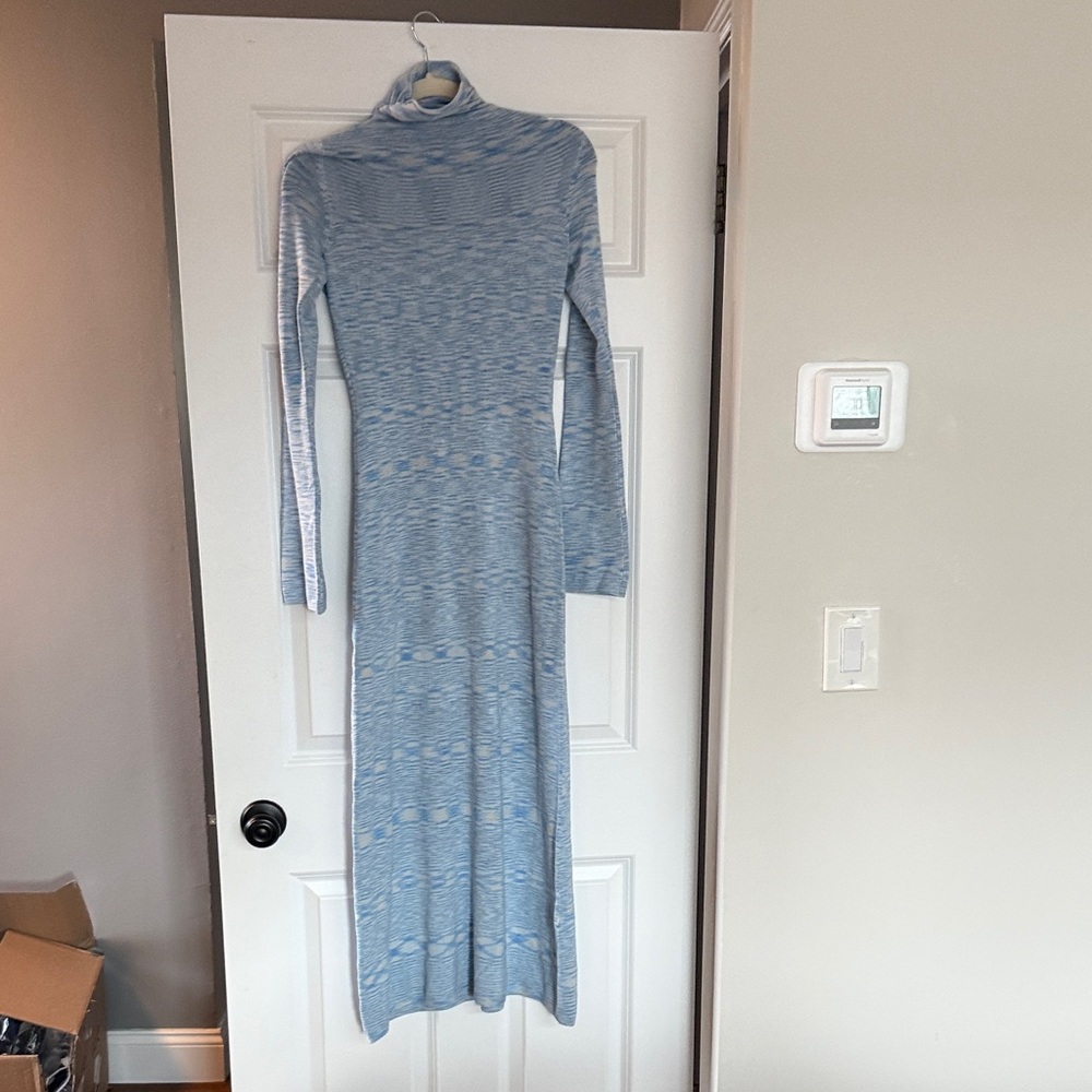 Atoir Light Blue Long Sleeve Maxi Dress